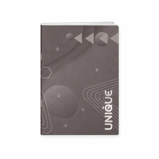 Picture of A4 UNIQUE LINED GLUED NOTEBOOK 96PGS GREY